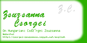 zsuzsanna csorgei business card